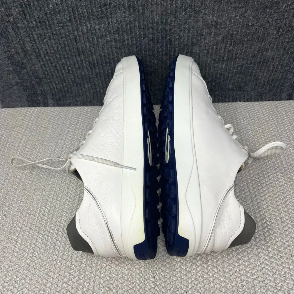 Olukai Waialae Golf Shoes Spikeless White Leather Mens Size 15 Lace Up Low Top